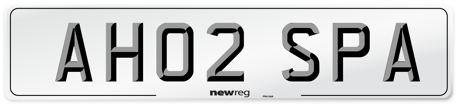 AH02 SPA Number Plate from New Reg